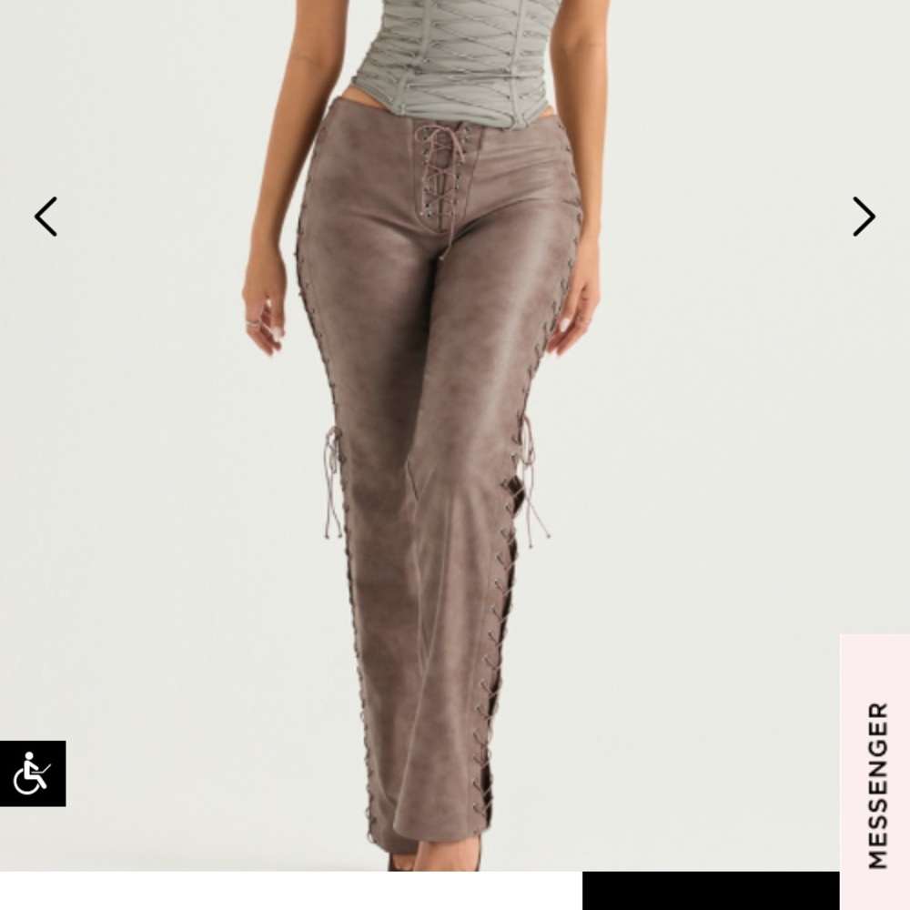 ISO HOUSE OF CB DREW PANTS IN XS MOCHA